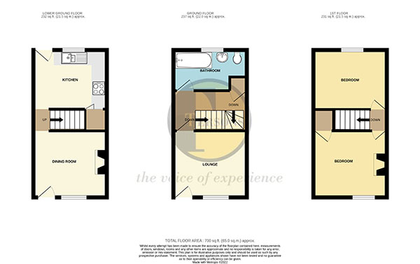 Lot: 95 - TWO-BEDROOM HOUSE FOR IMPROVEMENT - Floor Plan